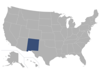 New Mexico highlighted in a map of the U.S.